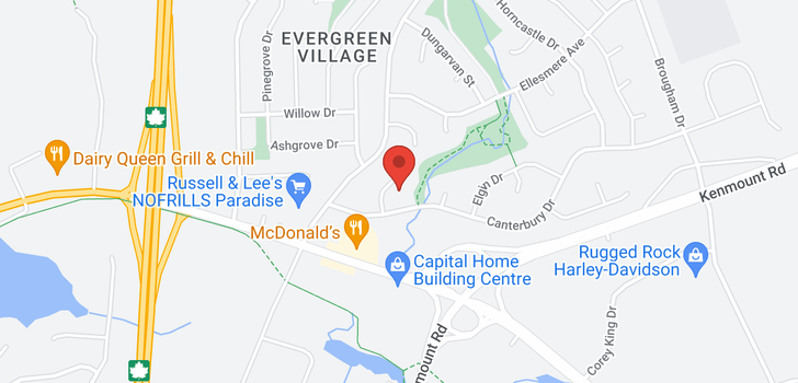 map of 1284 ERINDALE DRIVE